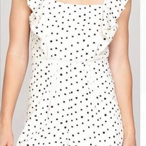 Boutique Irregular Dot Romper